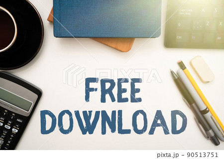 Inspiration showing sign Free Download. Word for Key in Transfigure Initialize Freebies Wireless Images Office Supplies Over Desk With Keyboard And Glasses And Coffee Cup For Working 90513751