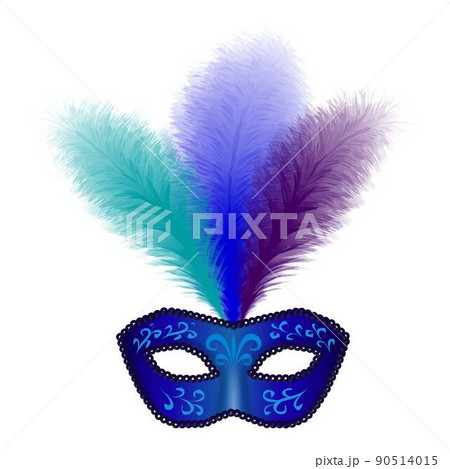 Floral mask icon, realistic style 90514015