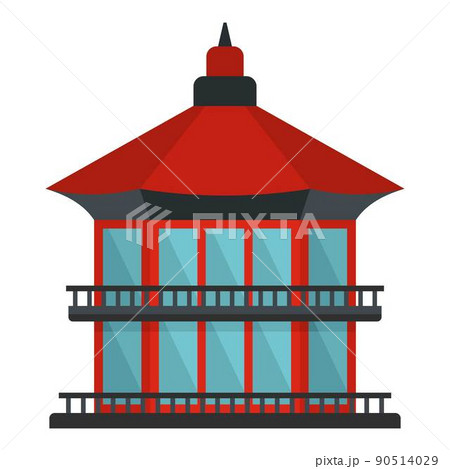 Chinese temple icon, flat style Chinese temple icon, flat style 90514029