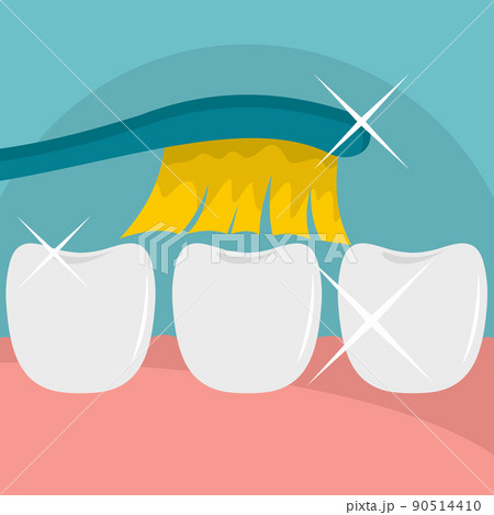 Clean tooth icon, flat style 90514410