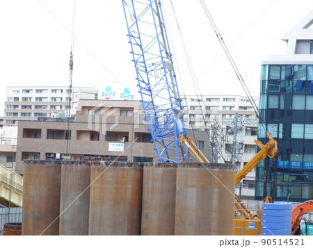 ビル建設現場 安全第一 ビル建設現場 安全第一 90514521