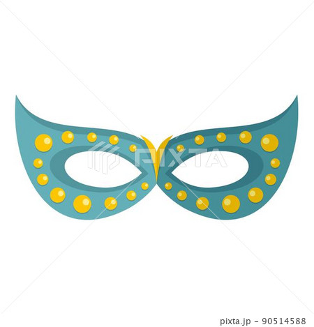 Floral mask icon, flat style Floral mask icon, flat style 90514588