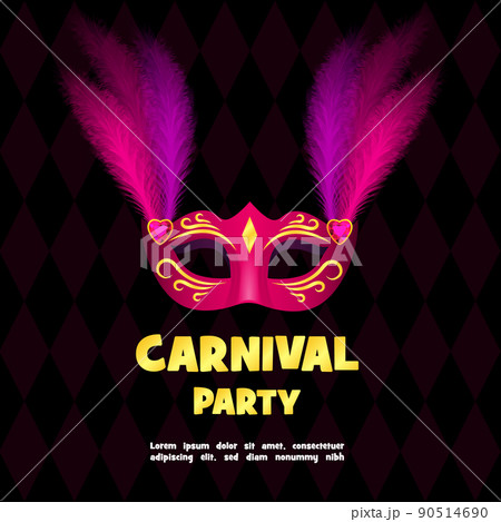 Carnival party logo, realistic style Carnival party logo, realistic style 90514690