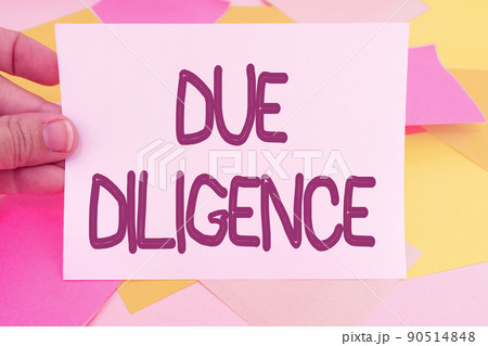 Text caption presenting Due Diligence. Business concept Comprehensive Appraisal Voluntary Investigation Audit Multiple Assorted Collection Office Stationery Photo Placed Over Table Text caption presenting Due Diligence. Business concept Comprehensive Appraisal Voluntary Investigation Audit Multiple Assorted Collection Office Stationery Photo Placed Over Table 90514848