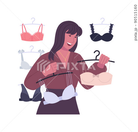 Lingerie shop isolated cartoon vector illustrations. 90515160