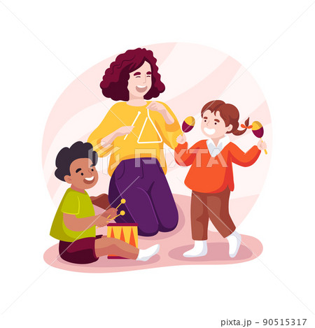 Play toy instruments isolated cartoon vector illustration. 90515317
