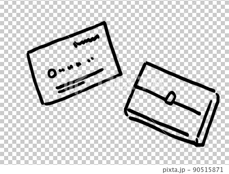 Simple illustration line drawing business card business card holder 90515871