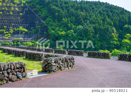 有馬ダム 名栗湖 天端 春 新緑の風景 有馬ダム 名栗湖 天端 春 新緑の風景 90518021