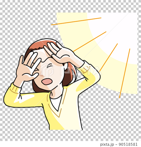 優しいタッチの視覚過敏の女性 90518581