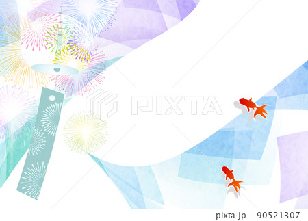 金魚 花火 夏 背景 金魚 花火 夏 背景 90521307