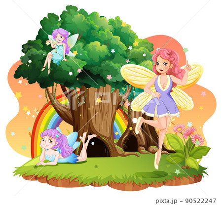 Isolated fantastic forests with beautiful fairies 90522247