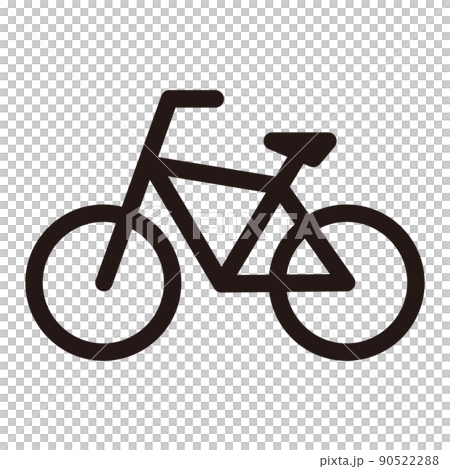 自行車簡單風景圖標/白色背景 90522288