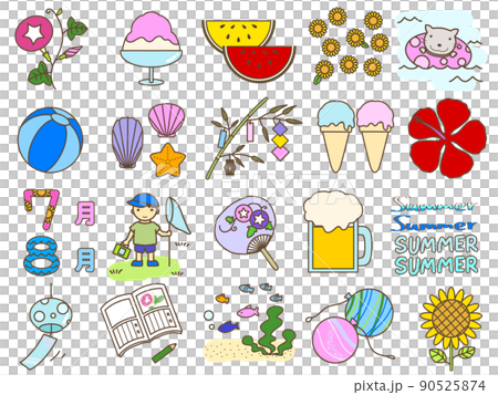 Summer material with contour 90525874