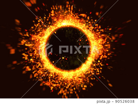 爆発する抽象的な太陽の3dイラスト 90526038