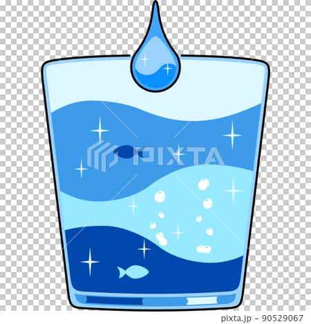 Illustration of clean water (with outline) 90529067