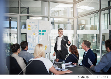 The business place to be. Shot of businesspeople having a meeting in the office. 90529864