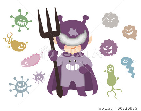ばい菌のキャラクター　病原菌　ウイルス 90529955