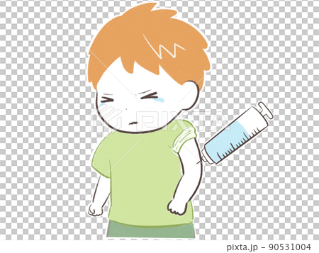 男孩忍受注射 男孩忍受注射 90531004