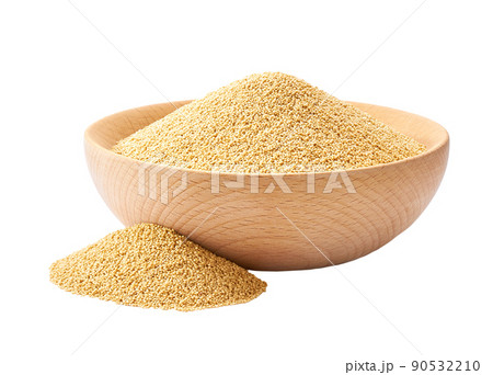 Organic amaranth in a wooden bowl isolated on white background. 90532210