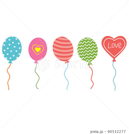 Balloons with an ornament vector isolated on a white background 90532277
