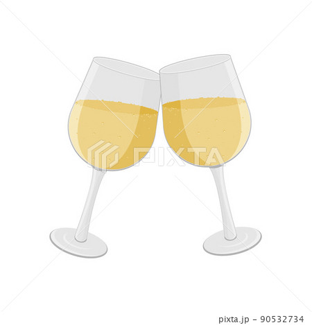 Transparency wine glass. Empty and full. 3d realism, vector icon Transparency wine glass. Empty and full. 3d realism, vector icon 90532734