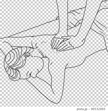 A woman relaxing with a lymphatic back massage A woman relaxing with a lymphatic back massage 90532893