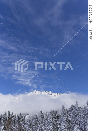 新穂高ロープウェイからの展望 ロープウェイ 初冠雪 穂高連峰 雪山 雪景色 新穂高ロープウェイからの展望 ロープウェイ 初冠雪 穂高連峰 雪山 雪景色 90534224