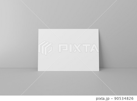 Empty white horizontal rectangle A4 paper sheet 90534826