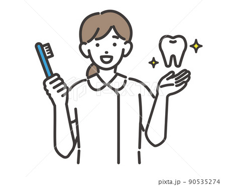 歯医者や歯科衛生士の上半身のベクターイラスト素材 デンタルクリニック 歯医者のイラスト素材