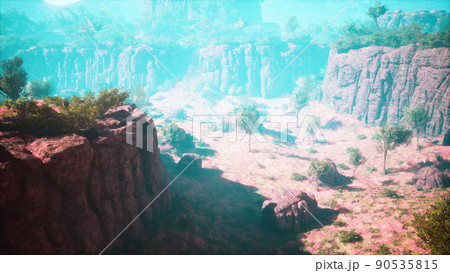 Sierra Nevada red rock canyon mountains view 90535815