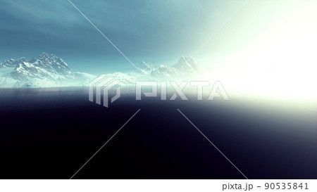 mountains and sea at Lofoten islands in Norway 90535841