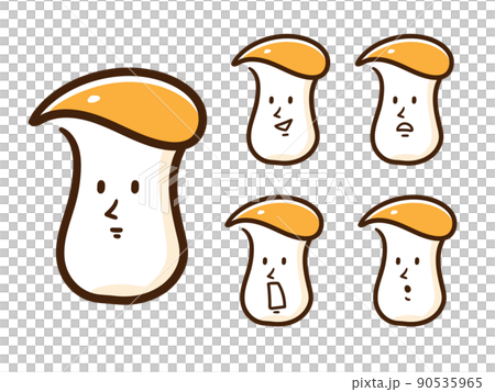 エリンギのキャラクターの表情違いデフォルメイラストセット エリンギのキャラクターの表情違いデフォルメイラストセット 90535965