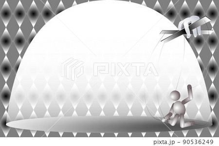 ピクトグラムの操り人形　背景　タイトルフレーム 90536249