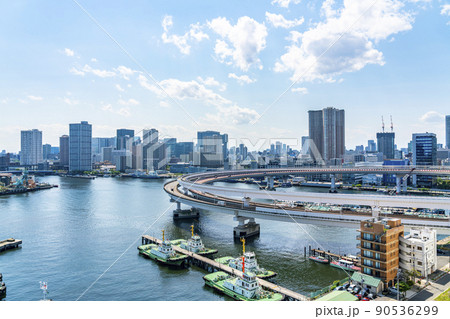 【東京都】レインボーブリッジのループ橋 90536299