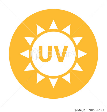 UV radiation icon vector solar ultraviolet light symbol for graphic design, logo, web site, social media, mobile app, ui illustration. 90536424