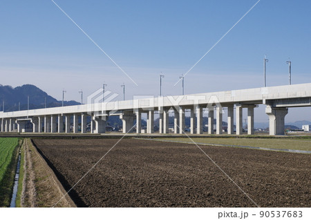 北陸新幹線 延伸工事　福井市南部下莇生田地区　2022年4月 90537683