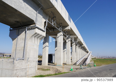 北陸新幹線 延伸工事　福井市南部下莇生田地区　2022年4月 90537989