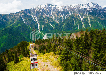 春の西穂高風景 春の西穂高風景 90538276