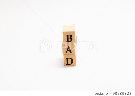 英単語　ブロック　文字　BAD 90539323