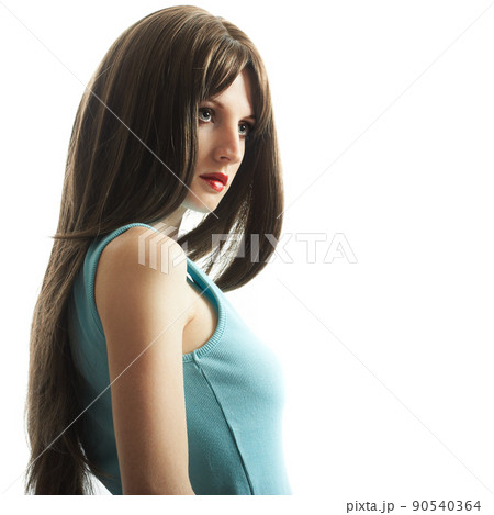 Portrait of the young sexual woman with chestnut-coloured hair Portrait of the young sexual woman with chestnut-coloured hair 90540364