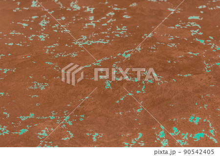 Brown plaster wall with abstract pattern stucco aqua color texture background surface 90542405