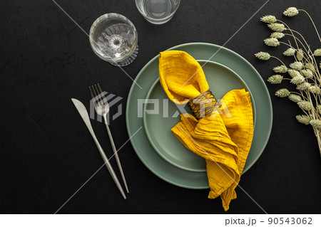 Table setting, top view 90543062