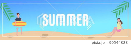 夏 ビーチで遊ぶ人々 夏休み 壁紙 広告バナー 砂浜 夏休み イラスト 夏 ビーチで遊ぶ人々 夏休み 壁紙 広告バナー 砂浜 夏休み イラスト 90544328