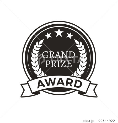 Grand Prize Award Monochrome Round Promo Logotype Grand Prize Award Monochrome Round Promo Logotype 90544922