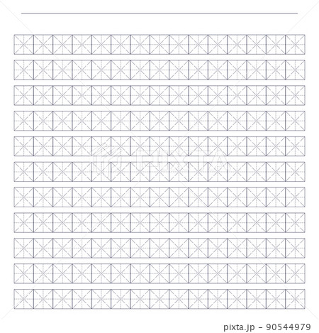 Workbook for writing hieroglyphs. Lined paper for printing