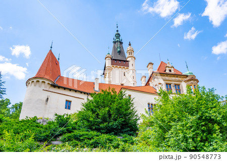 Pruhonice castle on sunny summer day Pruhonice castle on sunny summer day 90548773