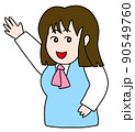 説明するベストの女性 90549760
