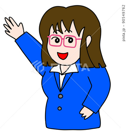 説明するスーツの女性 説明するスーツの女性 90549762