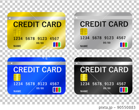Credit card color variation set - Stock Illustration [90550883] - PIXTA