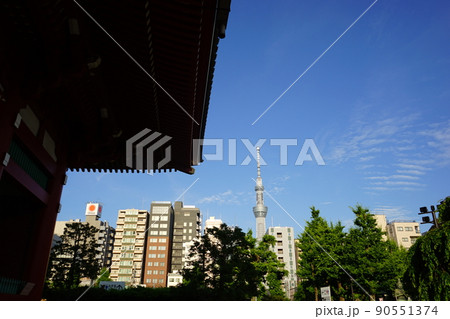 日本 東京 浅草 浅草寺 東京スカイツリー 90551374